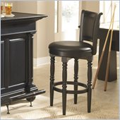 Home Styles St. Croix 30 Inch Swivel Bar Stool in Black Finish