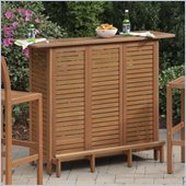 Home Styles Montego Bay U-Shaped Outdoor Bar in Eucalyptus Finish