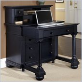 Home Styles St. Croix Expanding Desk with Hutch in Black Finish