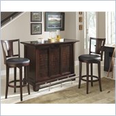 Home Styles Rio Vista 3PC Bar Set -Bar and Two Stools in Espresso