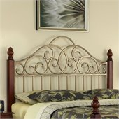 Home Styles St. Ives Headboard Cinnamon Cherry and Aged Gold Metal