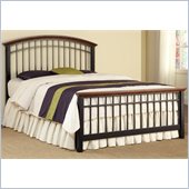Home Styles Modern Craftsman Queen Bed in Oak and Deep Brown Finish