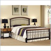 Home Styles Modern Craftsman Queen Bed and Two End Tables in Oak