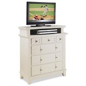 Home Styles Arts and Crafts TV Media Chest in White Finish