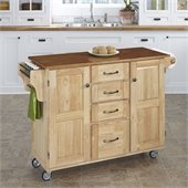 Home Styles Create-a-Cart in Natural Finish with Oak Top