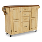 Home Styles Create-a-Cart in Natural Finish with Cherry Top