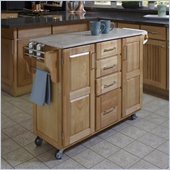 Home Styles Create-a-Cart in Natural Finish with Marble Top