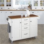 Home Styles Create-a-Cart in White Finish with Oak Top
