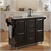 Home Styles Create-a-Cart in Black Finish with Marble Top