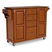 Home Styles Create-a-Cart in Warm Oak Finish with Cherry Top