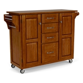 Home Styles Create-a-Cart in Cherry Finish with Cherry Top