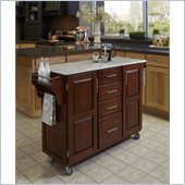 Home Styles Create-a-Cart in Cherry Finish with Marble Top