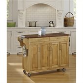Home Styles Create-a-Cart in Natural Finish with Oak Top