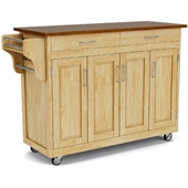 Home Styles Create-a-Cart in Natural Finish with Cherry Top