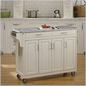 Home Styles Create-a-Cart in White Finish with Marble Top