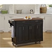 Home Styles Create-a-Cart in Black Finish with Oak Top