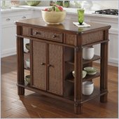 Home Styles Marco Kitchen Island Palm in Mahogany Finish