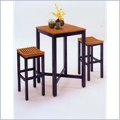 Home Styles Bar Table in Black and Oak Finish
