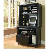 Home Styles Arts and Crafts Compact Desk and Hutch in Black Finish 