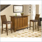 Home Styles Arts and Craft 3PC Bar Set in Oak Finish