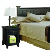 Home Styles Arts and Crafts Black Queen Headboard and Night Stand Set