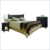 Home Styles Arts and Crafts Black Queen HB, Night Stand, and Chest Set