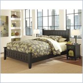 Home Styles Arts and Crafts  Black Queen Bed and Night Stand Set