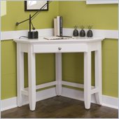 Home Styles Naples Corner Laptop Desk in White Finish