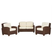 Home Styles Cabana Banana Cocoa Love Seat and Two Chairs