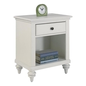 Home Styles Bermuda Night Stand in Brushed White Finish