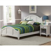 Home Styles Bermuda Queen Bed and Night Stand Set in White Finish