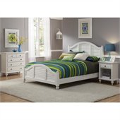 Home Styles Bermuda Queen Bed, Night Stand, and Chest Set in White