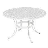 Home Styles Biscayne 48 Round Dining Table in White Finish