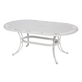 Home Styles Biscayne 72 Oval Dining Table in White Finish