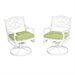 Home Styles Biscayne Swivel Chair with Cushion in White Finish