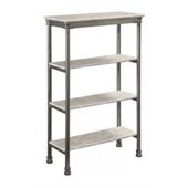 Home Styles The Orleans Four Tier Shelf in Gray and Marble