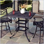 Home Styles Biscayne Rectangular Outdoor Bistro Table in Black