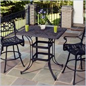 Home Styles Biscayne Rectangular Outdoor Bistro Table in Bronze