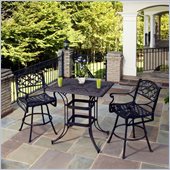 Home Styles Biscayne 3 Piece Outdoor Bistro Set in Bronze