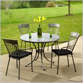 Home Styles Glen Rock 5 Piece Outdoor Dining Set in Gray