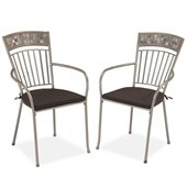 Home Styles Glen Rock Outdoor Dining Chair in Gray (Set of 2)