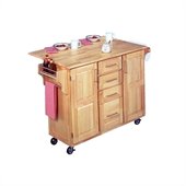 Home Styles Furniture Kitchen Island Cart with Breakfast Bar in Natural