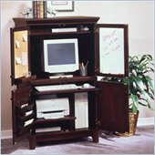 Home Styles Furniture Solid Hardwood Computer Armoire in Coffee