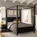 Home Styles Bedford Canopy Bed and Night Stand in Black-King