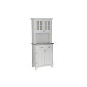 Home Styles Steel Top Buffet server and 2-Door Panel Hutch in White