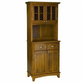 Home Styles Wood Buffet  with 2-Door Panel Hutch in Cottage Oak