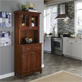 Home Styles Furniture Cherry Wood Buffet with 2-Door Panel Hutch