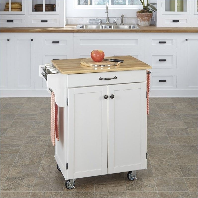 Home Styles Furniture White Kitchen Cart