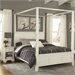 Home Styles Naples Canopy 2 Piece Bedroom Set in White-Queen