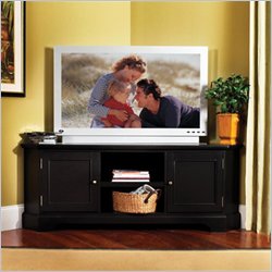 Home Styles Furniture Bedford Black Wood Corner LCD/Plasma TV Stand